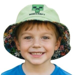 NWOT Minecraft Youth Reversible Bucket Hat, Unisex, Cotton, Sz OS, Colorful